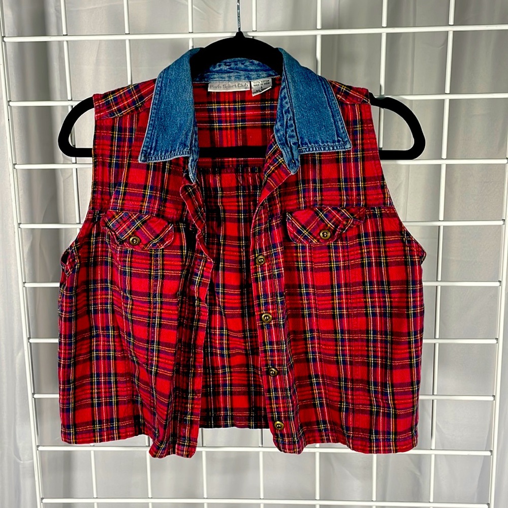 Vintage plaid vest